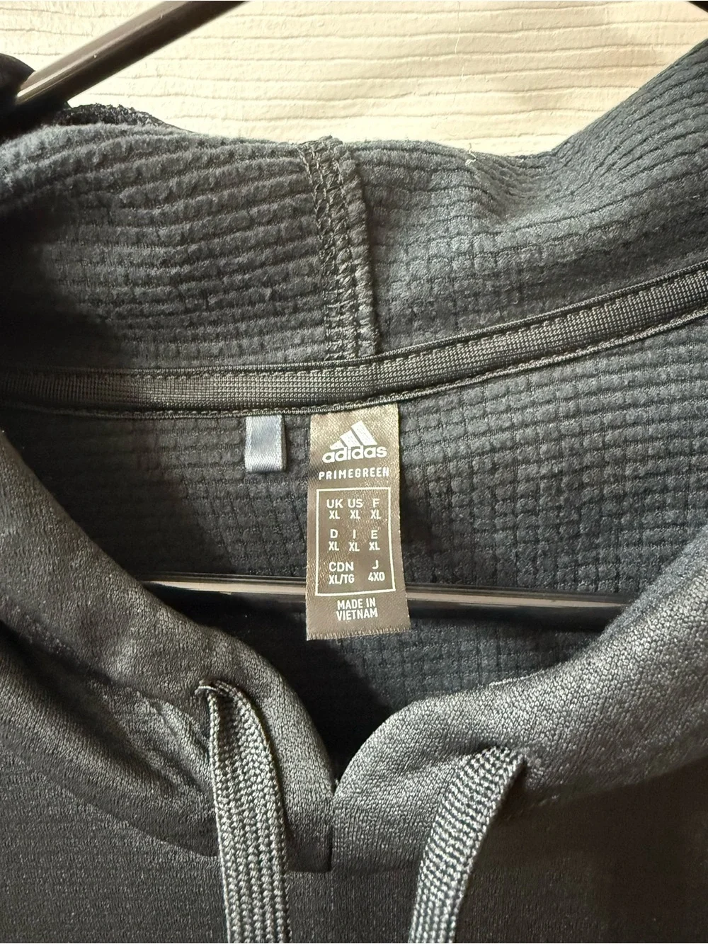 Big Green Egg adidas Black Hooded Sweatshirt with Drawstrings